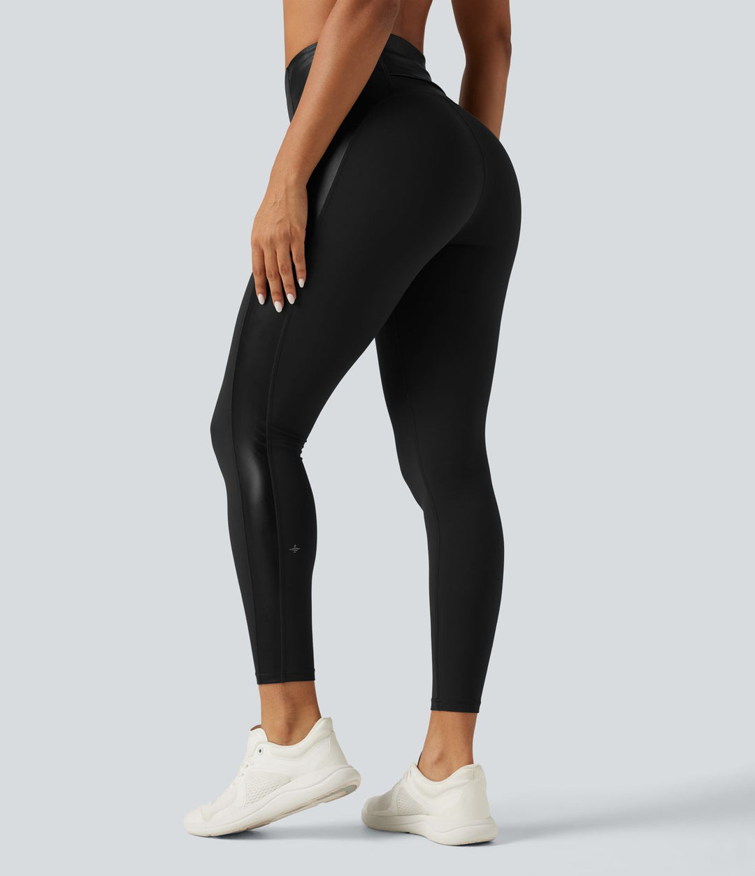 Halara UltraSculpt™ High Waisted Stretchy PU Tummy Control Yoga Leggings with Pocket