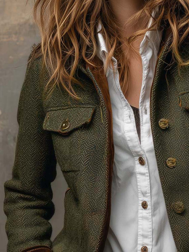 Honorine Vintage Chevron Blazer