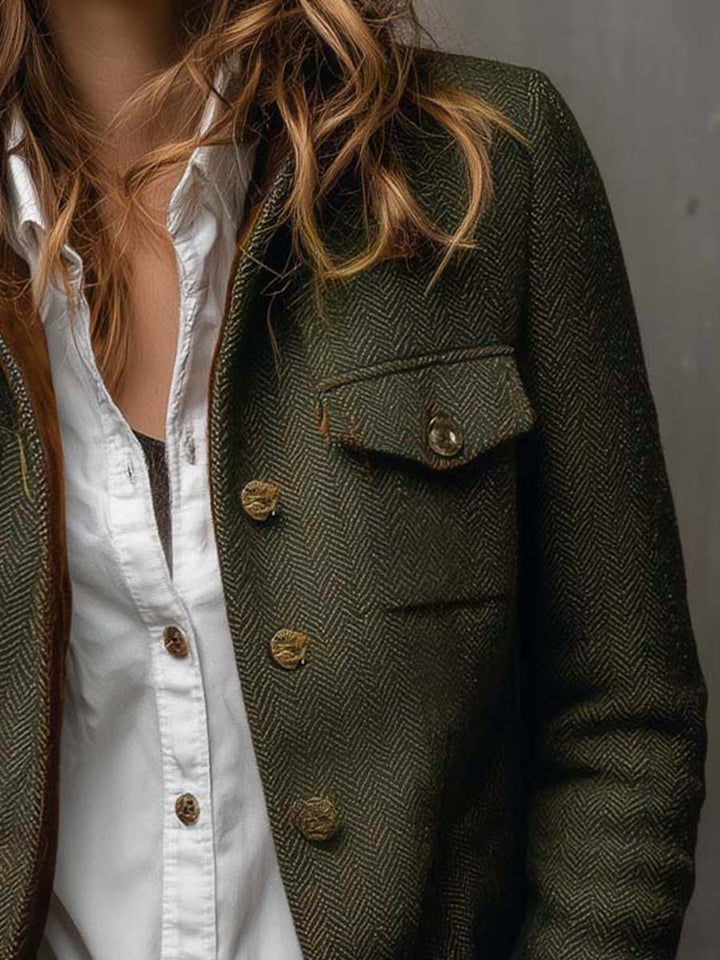 Honorine Vintage Chevron Blazer