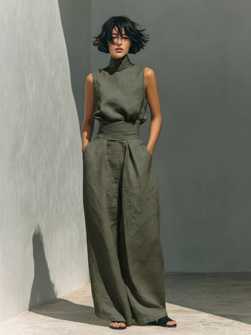 Maria | Tank Top &amp; Wide-Leg Trousers Set