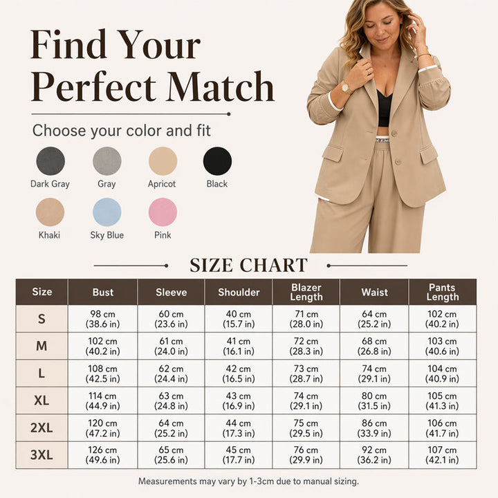 Blazer &amp; Wide-Leg Pant Suit – Clean Lines &amp; Breezy Comfort