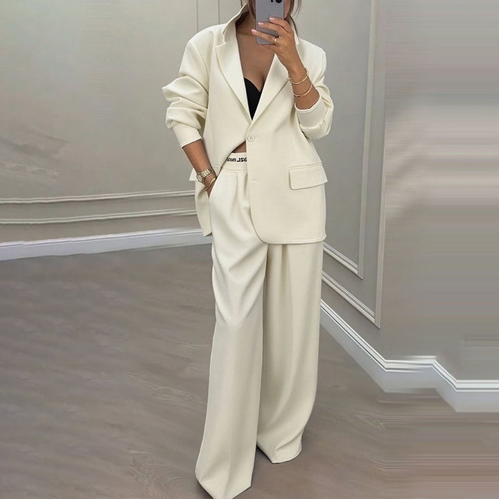 Blazer &amp; Wide-Leg Pant Suit – Clean Lines &amp; Breezy Comfort