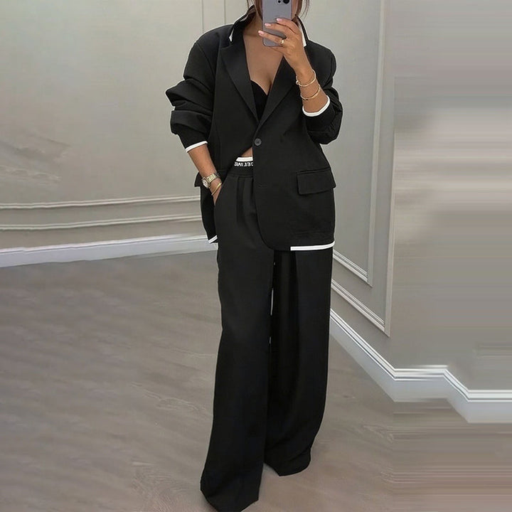 Blazer &amp; Wide-Leg Pant Suit – Clean Lines &amp; Breezy Comfort