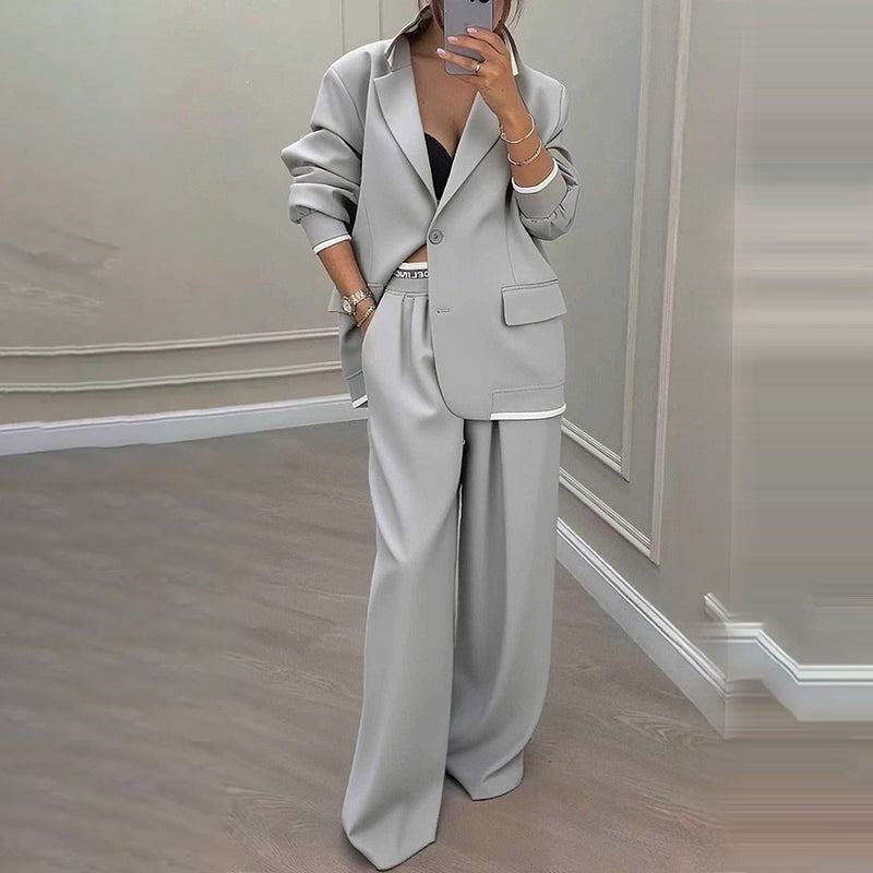 Blazer &amp; Wide-Leg Pant Suit – Clean Lines &amp; Breezy Comfort