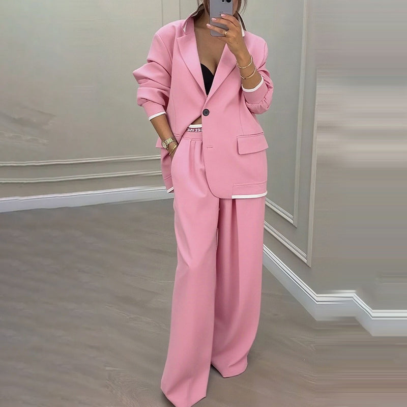 Blazer &amp; Wide-Leg Pant Suit – Clean Lines &amp; Breezy Comfort