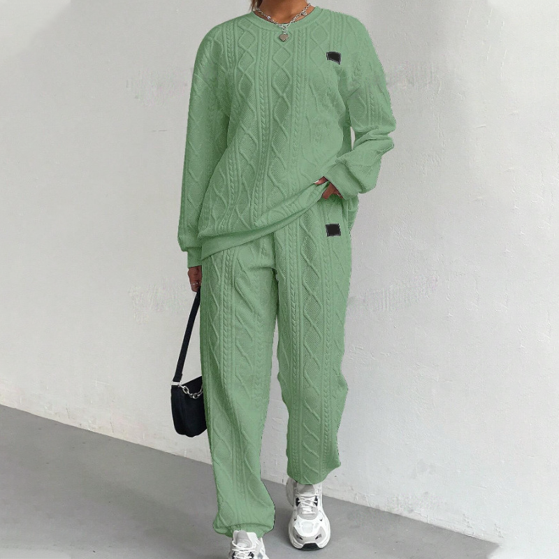 🌸Hot Sale 50% OFF💖Casual Long Sleeve Knit Pullover &amp; Pants 2-Piece Set
