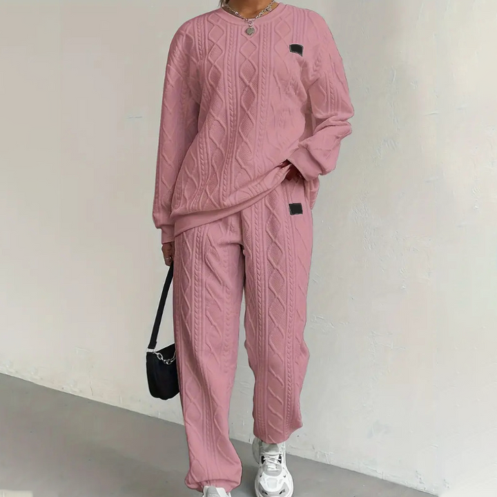 🌸Hot Sale 50% OFF💖Casual Long Sleeve Knit Pullover &amp; Pants 2-Piece Set
