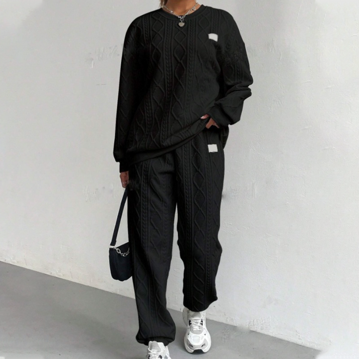 🌸Hot Sale 50% OFF💖Casual Long Sleeve Knit Pullover &amp; Pants 2-Piece Set
