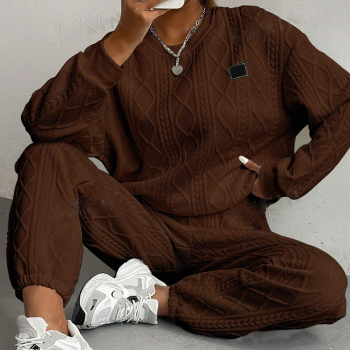 🌸Hot Sale 50% OFF💖Casual Long Sleeve Knit Pullover &amp; Pants 2-Piece Set